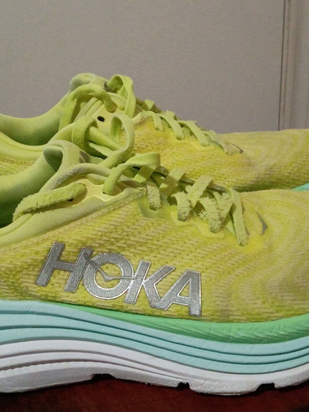 Hoka One One Gaviota 5 Womens  Size 7B Shoes Yellow Running Sneaker 1134235 CGSO - Picture 4 of 14
